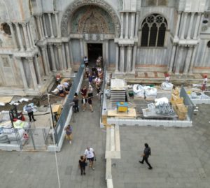 Vista del cantiere dall'alto