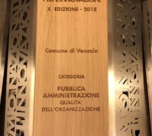 A Venezia il "Premio dei Premi dell' l'innovazione 2018"