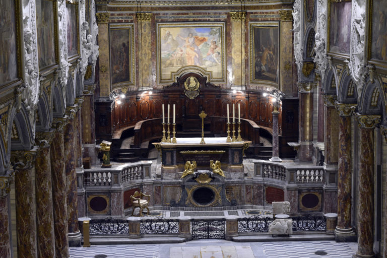 Restaurato coro ligneo della Basilica di San Marco a Roma