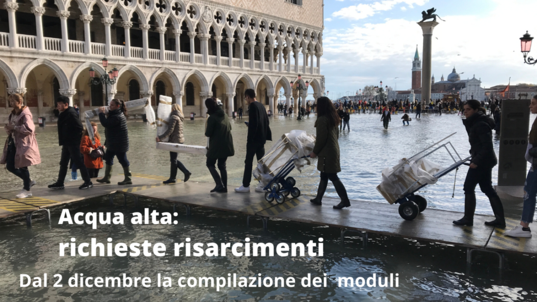 Acqua alta. Da lunedì le richieste e danni risarciti a inizio 2020