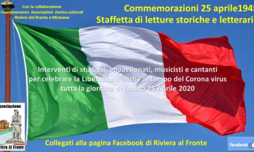 25 aprile 2020: la staffetta on line per celebrare la Liberazione