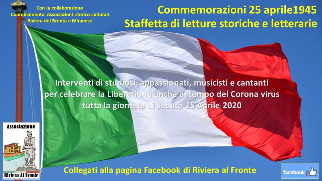 25 aprile 2020: la staffetta on line per celebrare la Liberazione