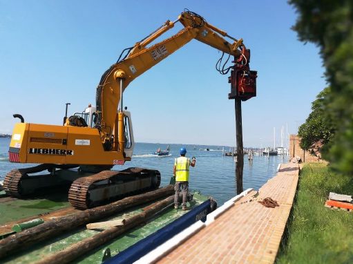 La riva risistemata alla Giudecca