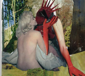 Giulia Querin, studio, 20,5x20,5 ,collage su carta, 2020. Baratto