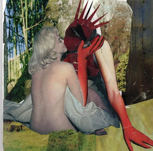 Giulia Querin, studio, 20,5x20,5 ,collage su carta, 2020. Baratto