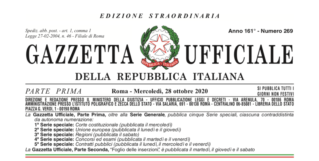 Decreto Ristori: il testo ufficiale e le proiezioni sul Veneto