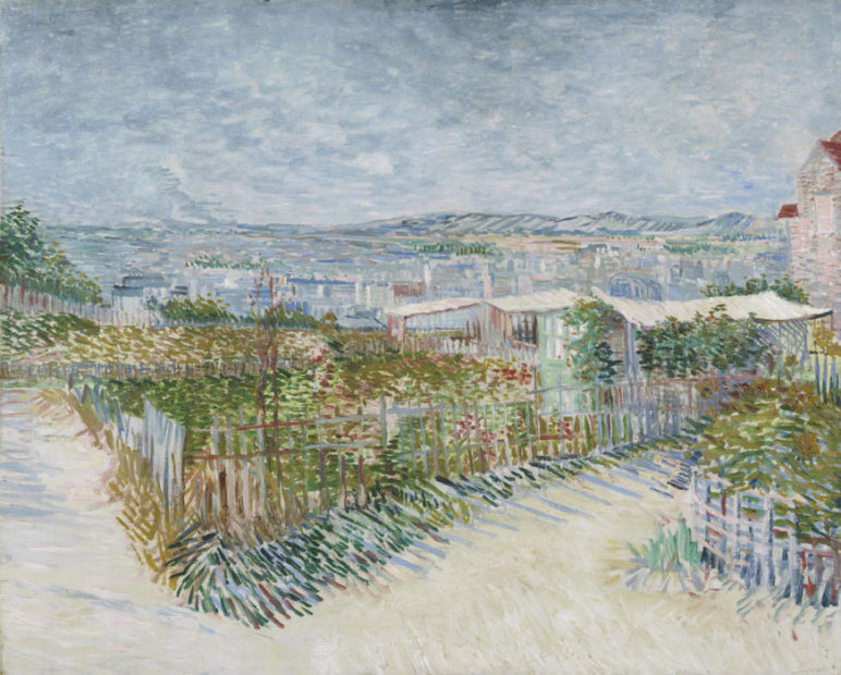 Van Gogh, Montmartre dietro il Mulin de laGalette, 1887, olio su tela, Van Gogh Museum, Amsterdam