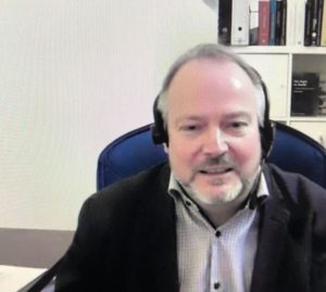 George Ulrich - Direttore Accademico del GCHR, durante la videoconferenza