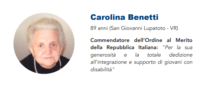 Carolina Benetti onoreficienza