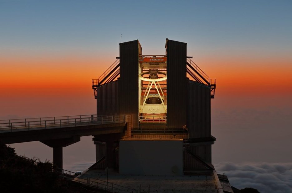 Il Telescopio Nazionale Galileo di La Palma (isole Canarie), posto a 2400 slm. Il TNG ospita lo spettrografo HARPS-N con il quale si misurano le masse degli esopianeti