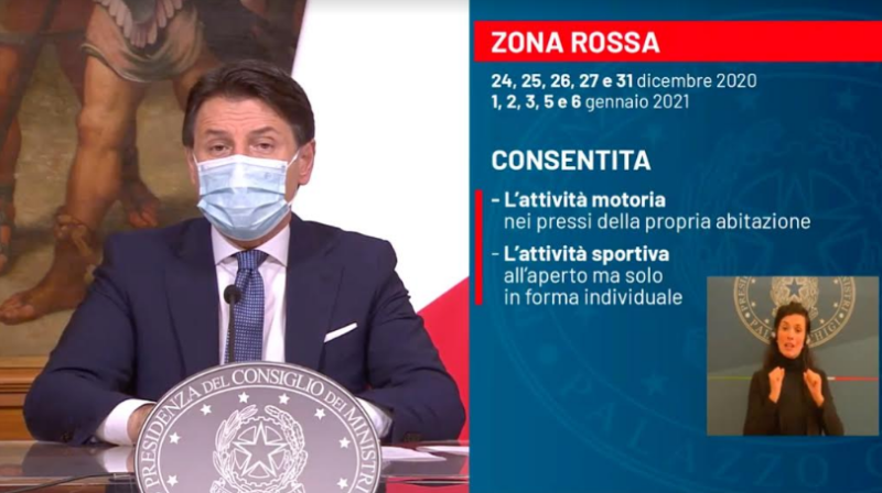 zona rossa Decreto Natale Conte