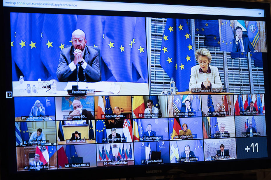 Videoconferenza stati Commissione europea- credits @Governoit