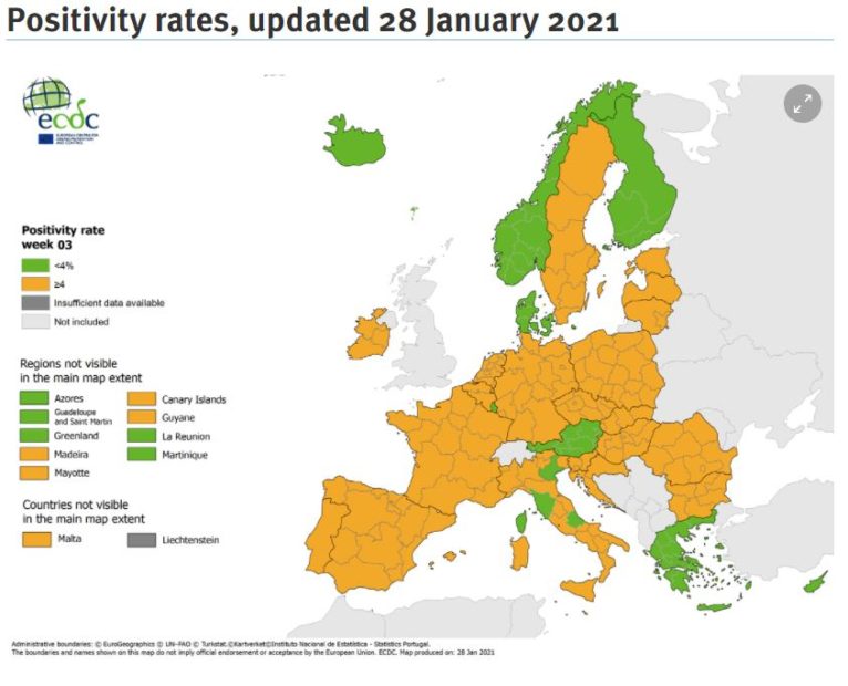 mappa europea tasso di incidenza