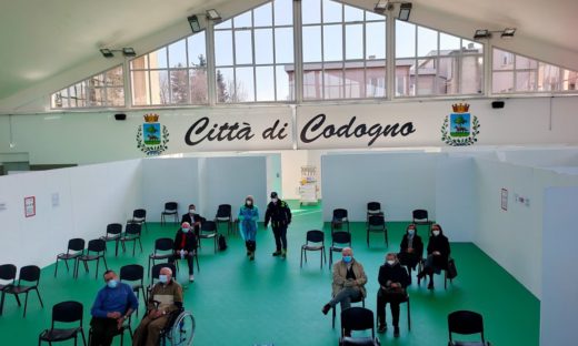 Codogno 24/3/2021: a un anno dal giorno terribile l'inaugurazione dell'hub vaccinale