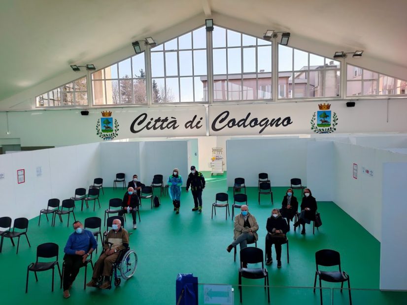 Codogno 24/3/2021: a un anno dal giorno terribile l'inaugurazione dell'hub vaccinale