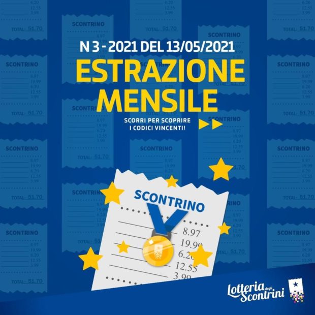 Lotteria degli scontrini: terza estrazione. I biglietti vincitori