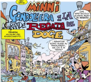 Topolino: nel prossimo numero una storia dedicata alla Regata Storica di Venezia.