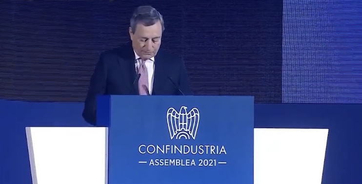 Il premier Draghi agli industriali: "serve un Patto per l'Italia"