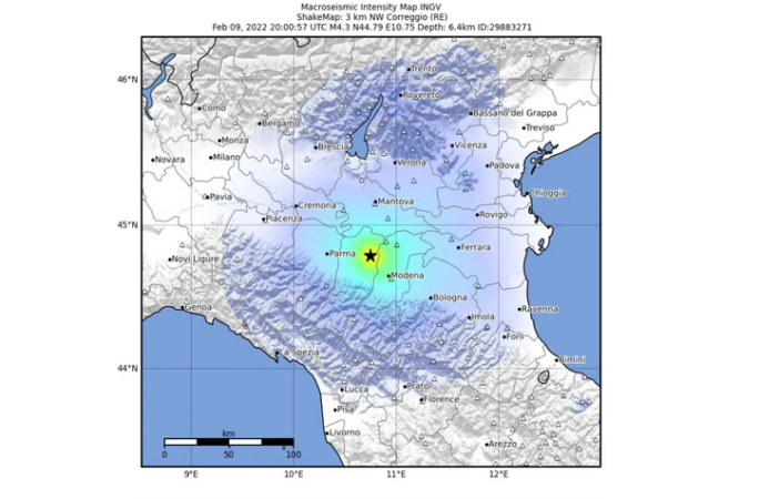 terremoto oggi