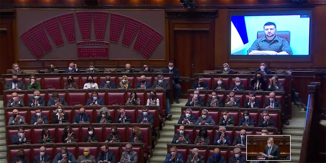 Conflitto in Ucraina: il presidente Zelensky parla all'Italia