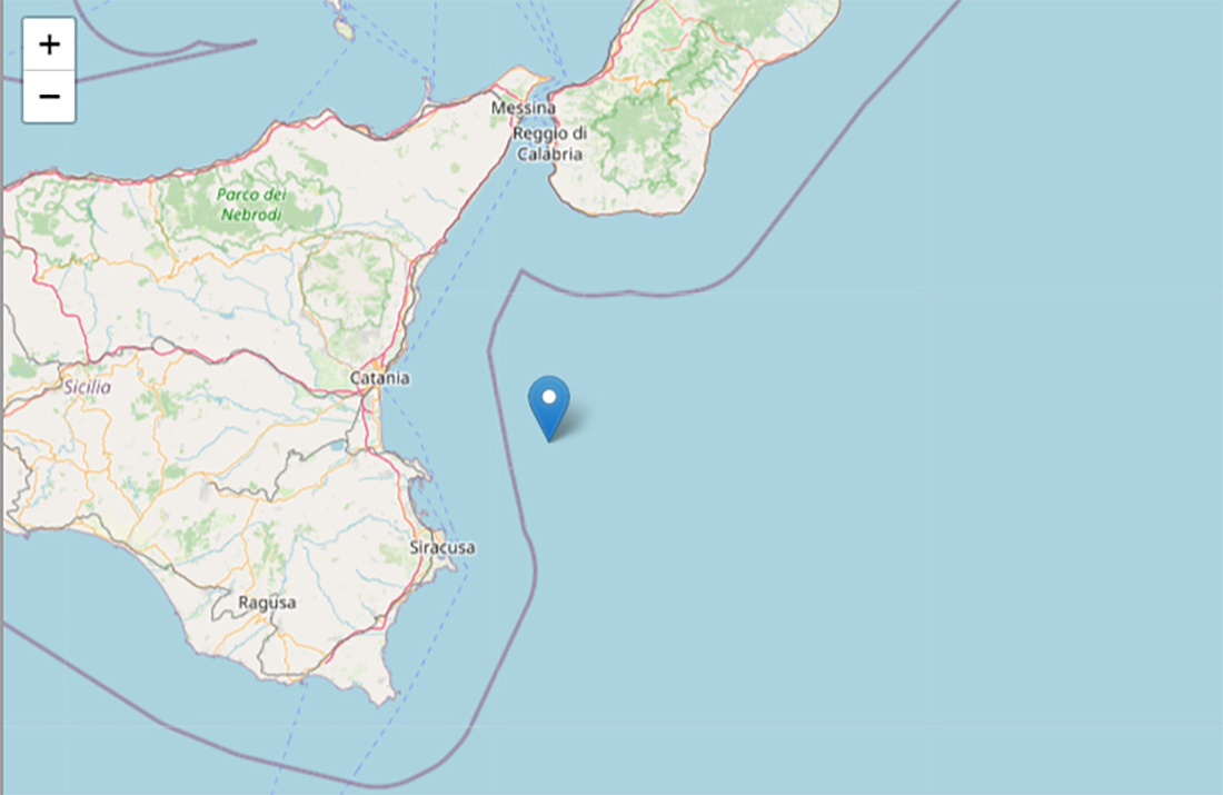 Terremoto oggi: una scossa di magnitudo 4.2 al largo di Siracusa