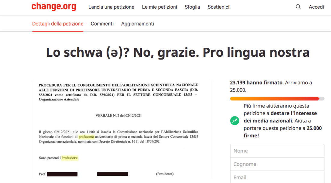 Il linguaggio diventa più inclusivo utilizzando la ə capovolta?