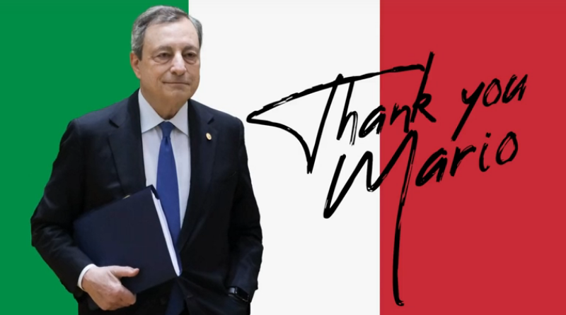 L'Unione Europea saluta Draghi: "Thank you Mario. Arrivederci"