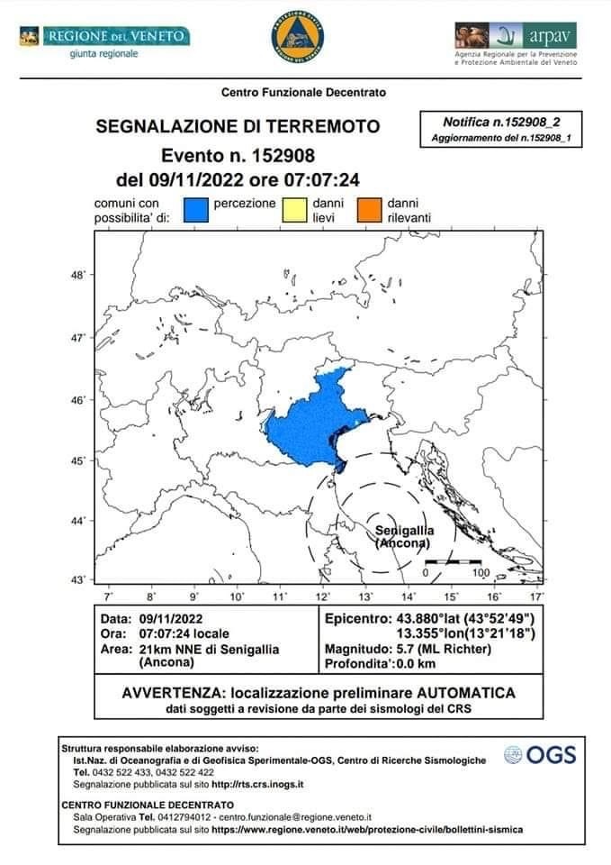 terremoto oggi