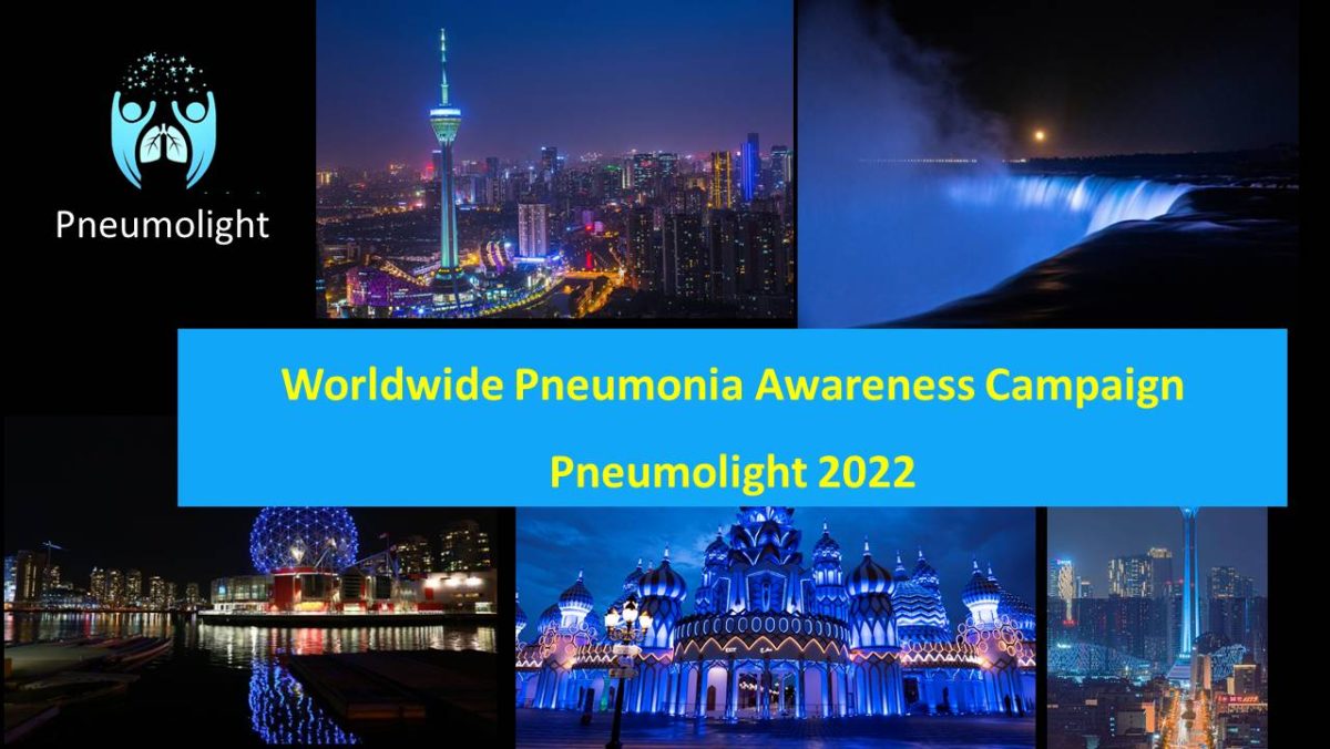Il mondo si tinge di blu per la Giornata mondiale della polmonite