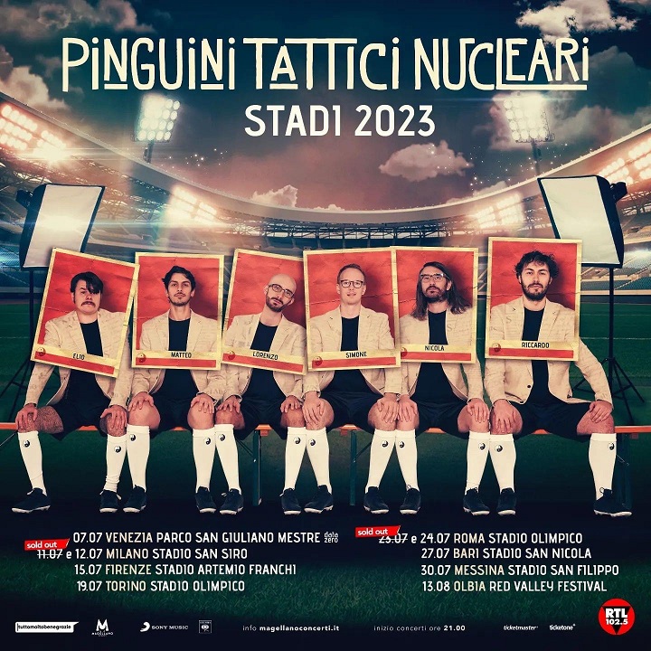 Pinguini Tattici Nucleari: data zero del tour 2023 a Venezia