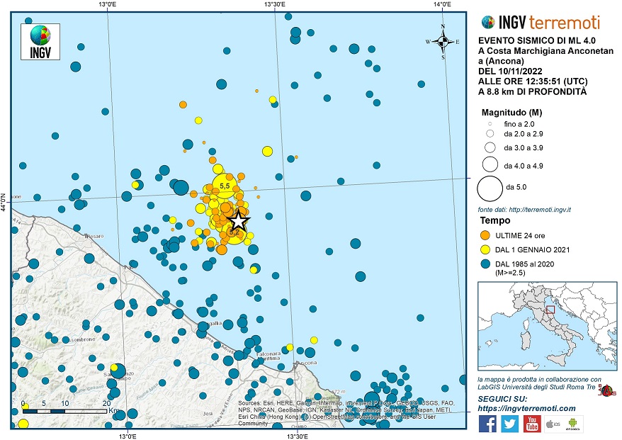 Ancora un terremoto nelle Marche