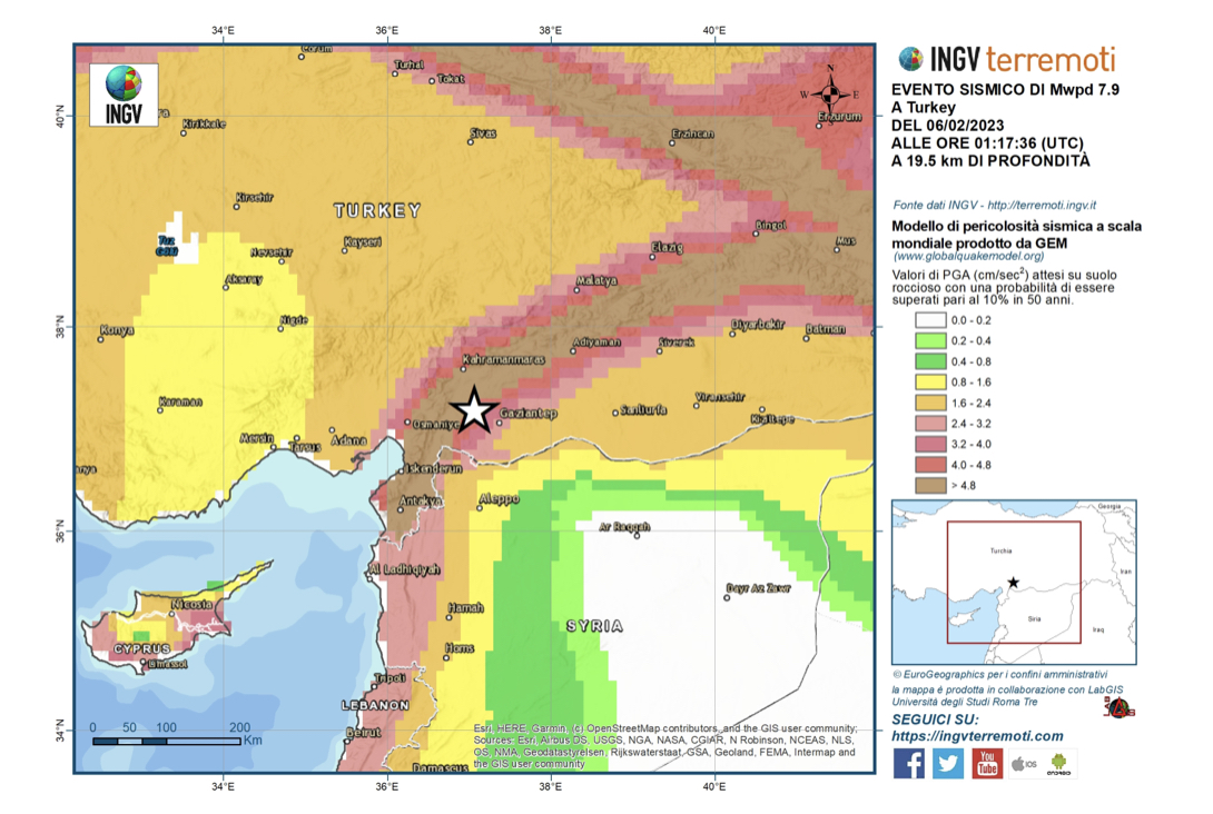 Devastante terremoto tra Turchia e Siria. Rientrata l’allerta-tsunami in Italia