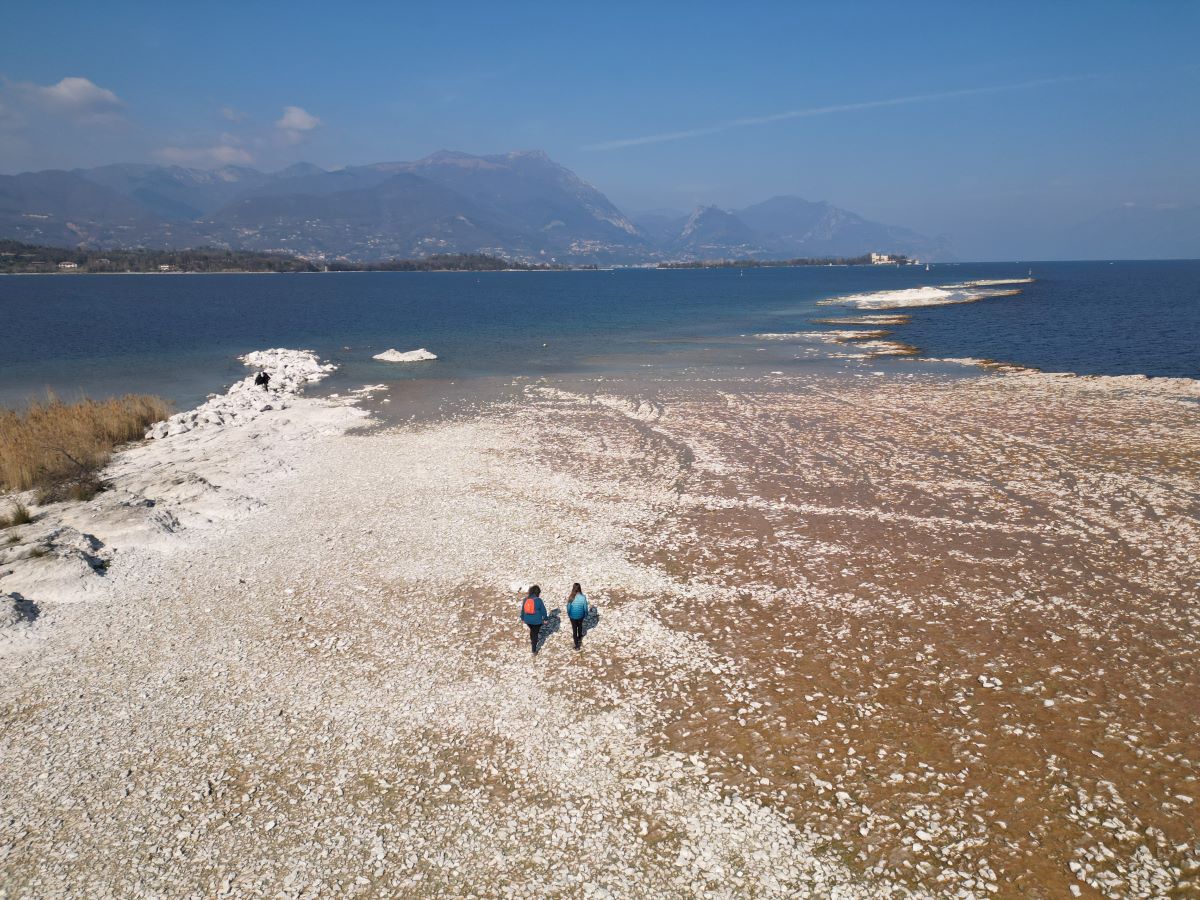 Lago di Garda mai così basso da 70 anni