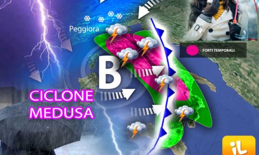 Fine dell’ottobrata: sull’Italia maltempo con il ciclone Medusa