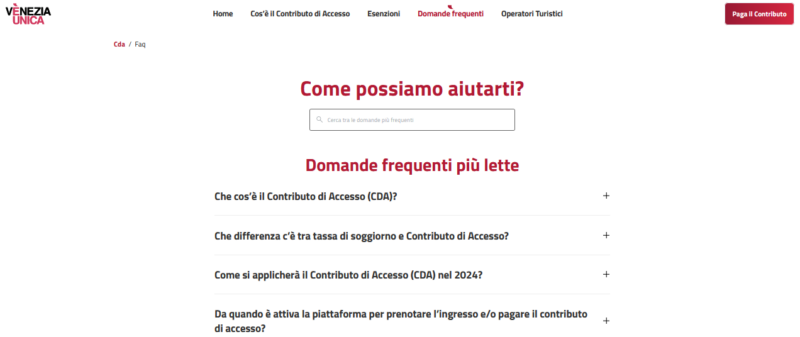 contributo d'accesso