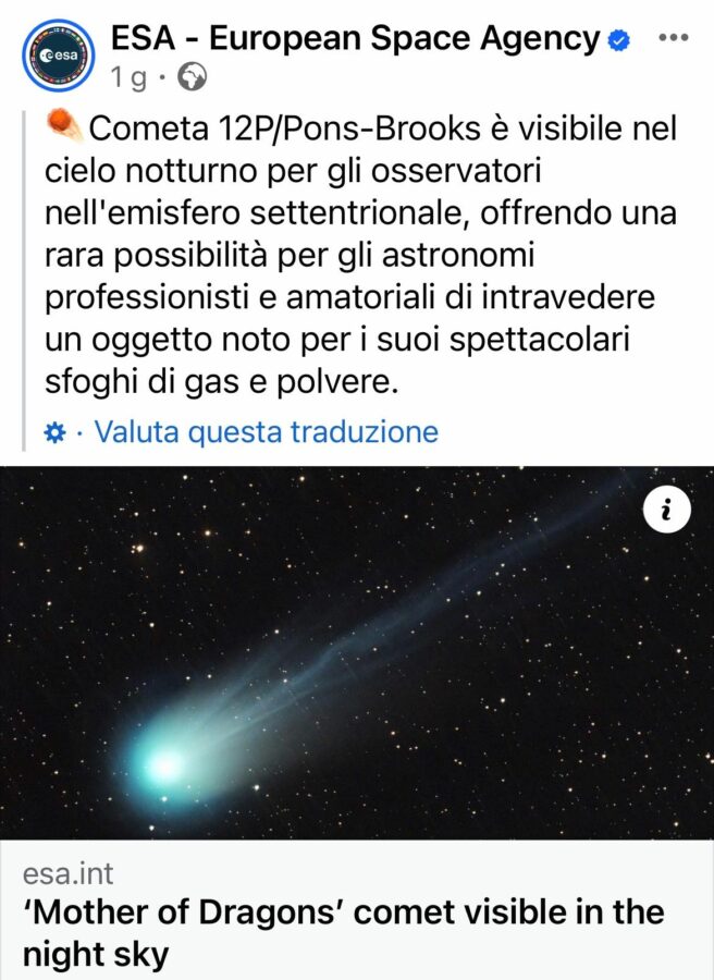 cometa cornuta