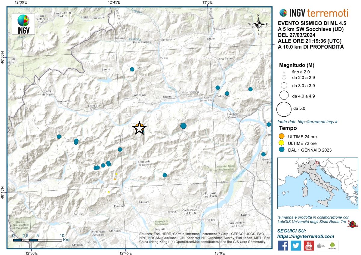 Terremoto Friuli: paura, ma pochi danni