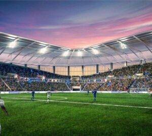 Onde di vetro e acciaio: il nuovo stadio di Venezia prende forma
