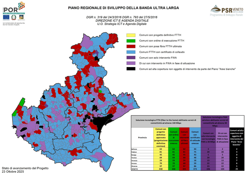 padova, venezia e treviso