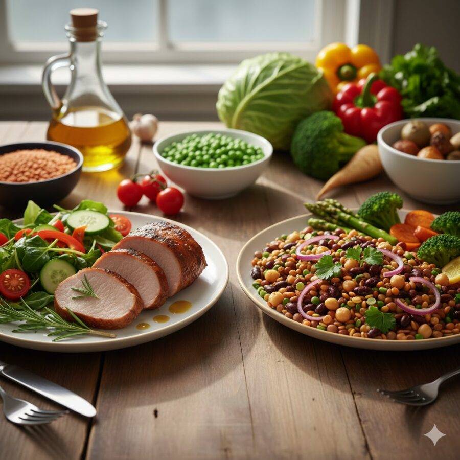 Il maiale sfida i legumi nel piatto della salute