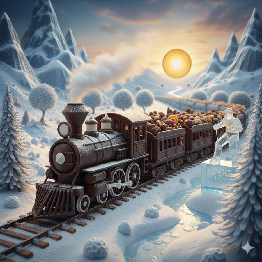 Winter Games Express: un treno di cioccolato da record per le Olimpiadi