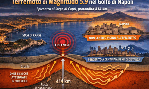 Terremoto Napoli: magnitudo 5.9 ma lo sentono solo in Lombardia