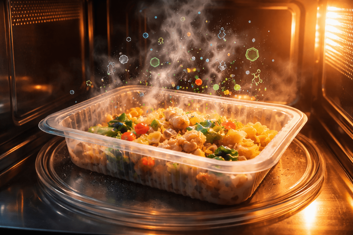 Plastica nel microonde? Cosa rischiamo ogni volta che scaldiamo un pasto pronto