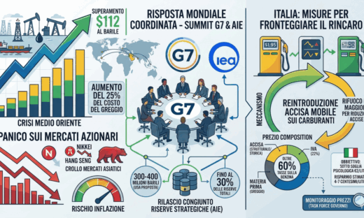 Petrolio a 112$: mercati in panico, Italia valuta accise