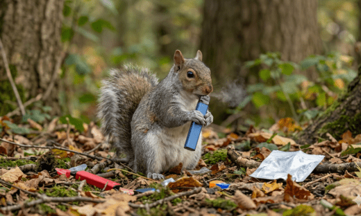 Scoiattoli “svapanti” e squali cocainomani? Non è uno scherzo