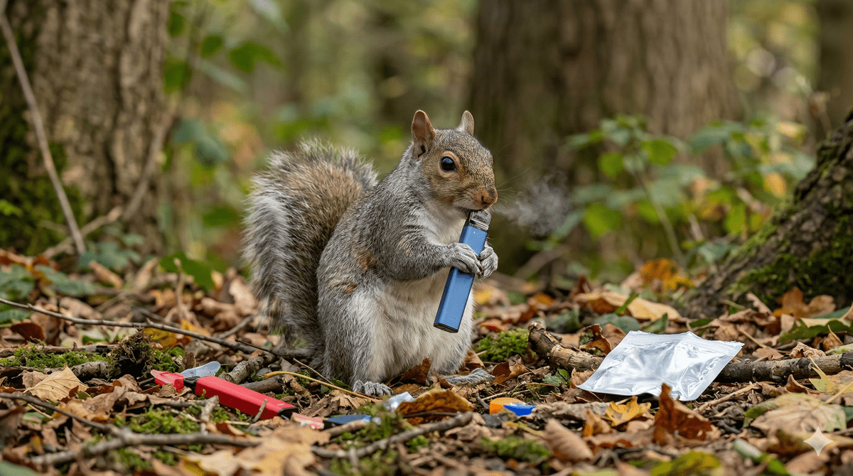 Scoiattoli “svapanti” e squali cocainomani? Non è uno scherzo