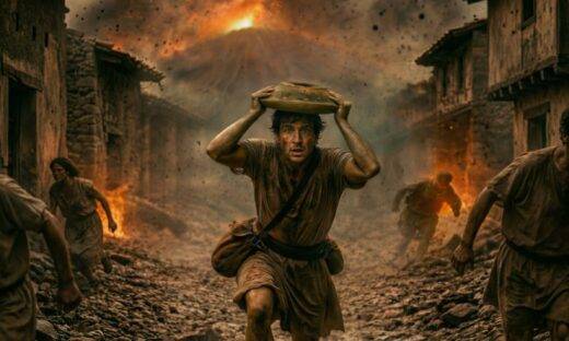 Pompei, l’IA ricostruisce gli ultimi istanti dell’eruzione: due uomini in fuga, la morte a pochi passi dal mare