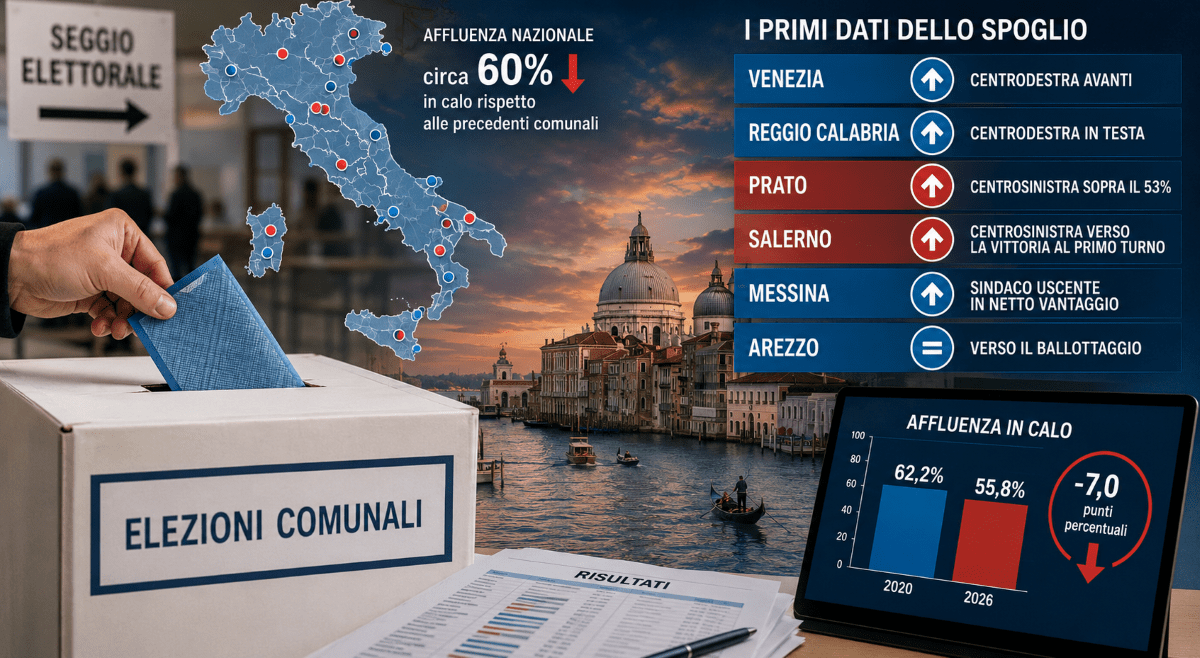 Comunali 2026, il centrodestra parte avanti: Venezia può avere il sindaco più giovane della sua storia