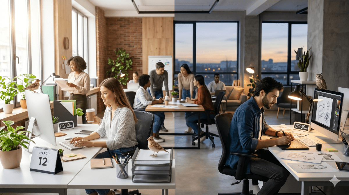 Lavoro, non tutti sono fatti per iniziare alle 8: tra allodole e gufi