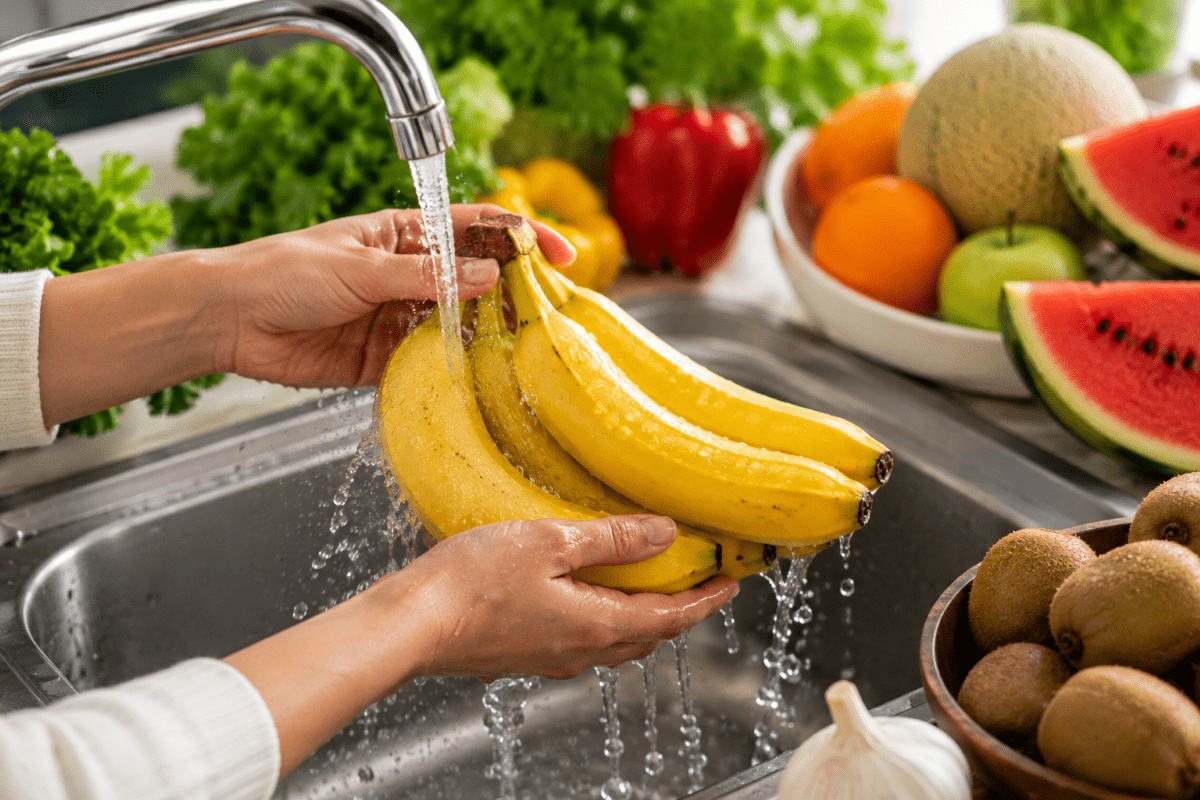 Perché bisogna lavare anche banane, kiwi e angurie prima di sbucciarli